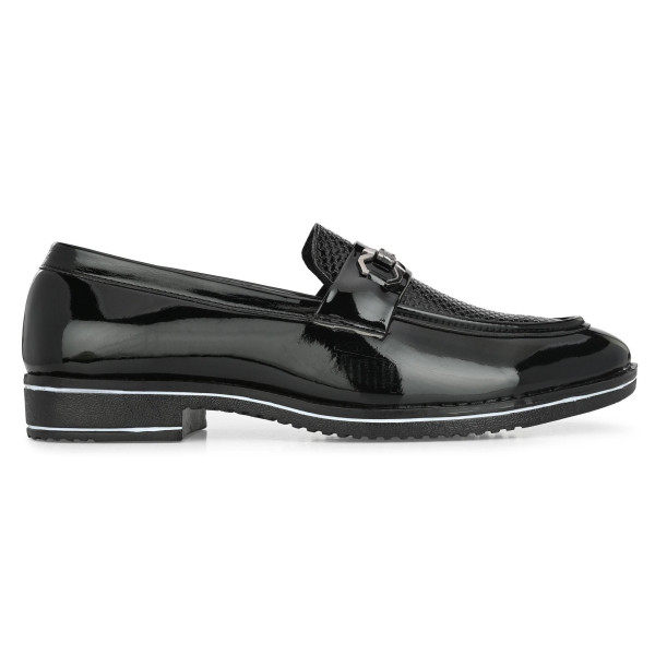 SP-Men's Black Solid Patent foam Outdoor casual Loafers [Premium Product] | Free Shipping 
