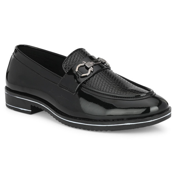SP-Men's Black Solid Patent foam Outdoor casual Loafers [Premium Product] | Free Shipping 