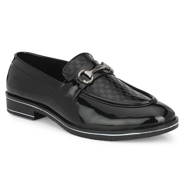 SP-Men's Black Solid Patent foam Outdoor casual Loafers [Premium Product] | Free Shipping 