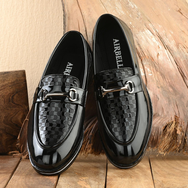 SP-Men's Black Solid Patent foam Outdoor casual Loafers [Premium Product] | Free Shipping 