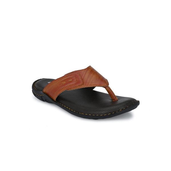 SP-Men's Tan Synthetic Leather Slip-On Casual Slipper/Flip Flop [Premium Product] | Free Shipping 