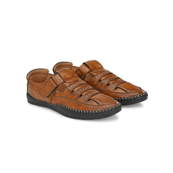 SP-Men's Leather Sandals: Classic Comfort and Styl...