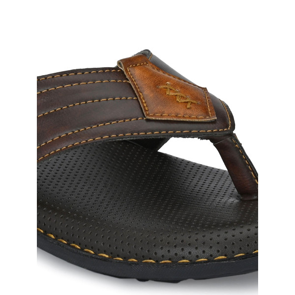 SP-Men's Brown Synthetic Leather Slipper [Premium Product] | Free Shipping 