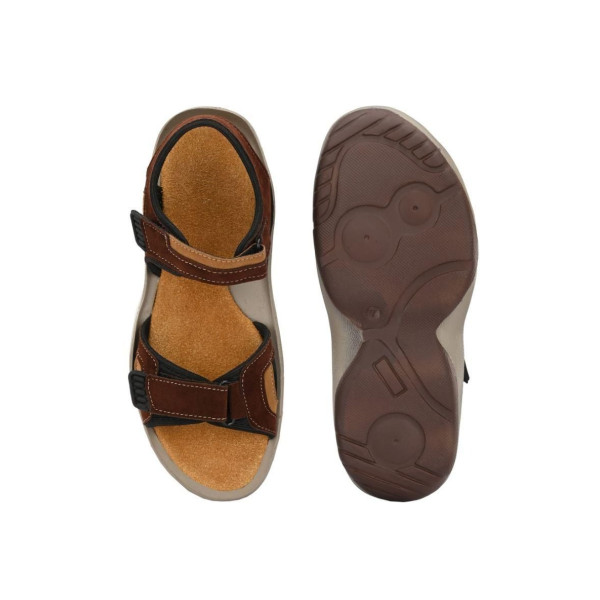 SP-Men's Brown Genuine Leather Slip-On Casual Sandal [Premium Product] | Free Shipping 