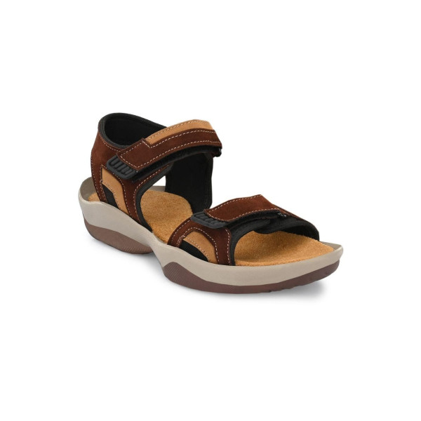 SP-Men's Brown Genuine Leather Slip-On Casual Sandal [Premium Product] | Free Shipping 