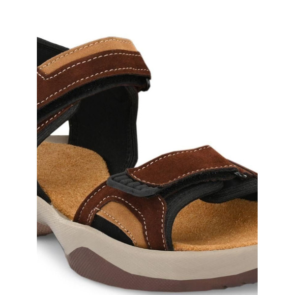 SP-Men's Brown Genuine Leather Slip-On Casual Sandal [Premium Product] | Free Shipping 