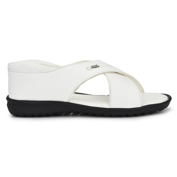 SP-Men's White Synthetic Leather Slip-On Casual Sandal [Premium Product] | Free Shipping 