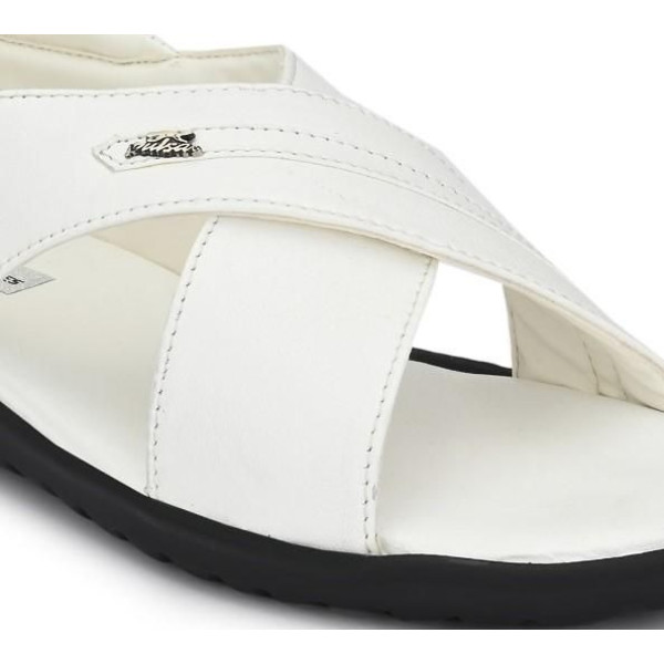 SP-Men's White Synthetic Leather Slip-On Casual Sandal [Premium Product] | Free Shipping 