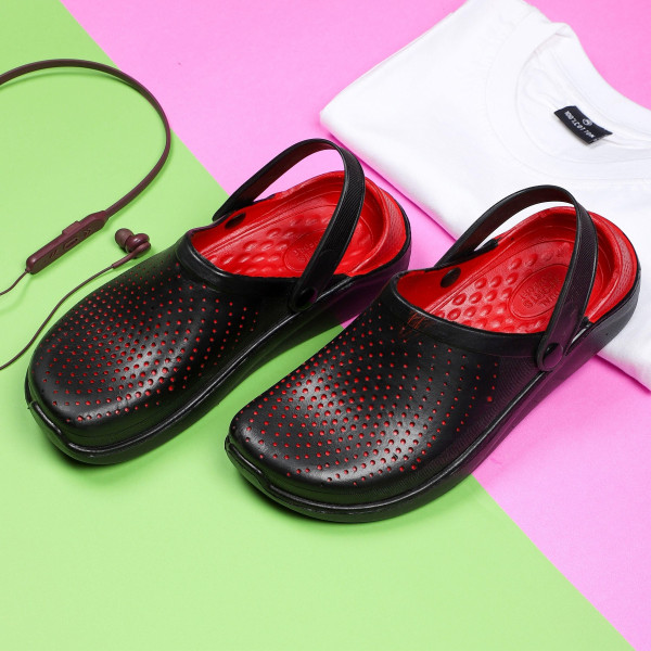 SP-New Latest Black Red Clogs For Mens [Premium Product] | Free Shipping 