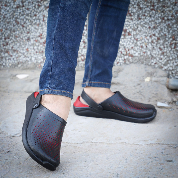 SP-New Latest Black Red Clogs For Mens [Premium Product] | Free Shipping 