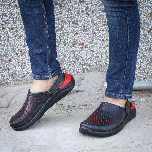 SP-New Latest Black Red Clogs For Mens [Premium Product] | Free Shipping 