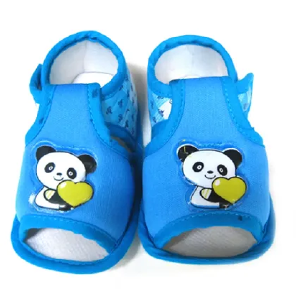 GR-Stylish Adorable Sea Blue Canvas Baby Shoes/San...