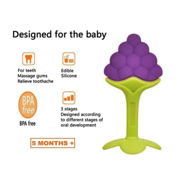 GR-Flexible Silicone Fruit Shape Teether For Baby Dental Care Teethers [Low Budget Product]