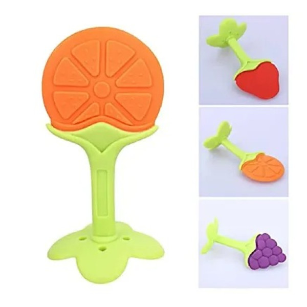 GR-Flexible Silicone Fruit Shape Teether For Baby Dental Care Teethers [Low Budget Product]