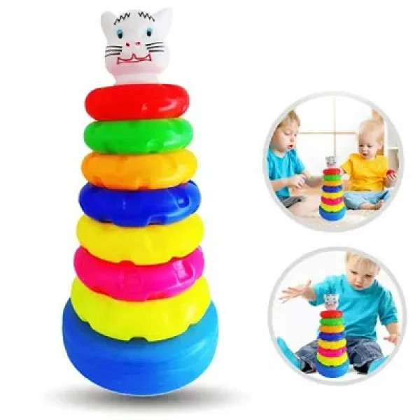 GR-Rocking Stacker Stacking Rings Toys for Baby Multicolor Kids Toys [Low Budget Product]