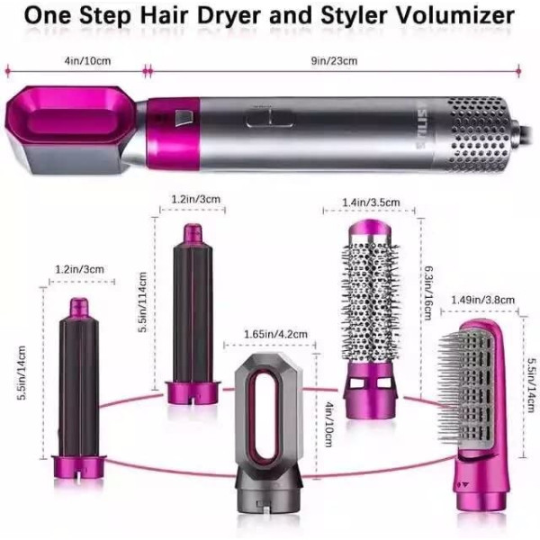 GR-5 in 1 Hair Dryer , Detachable Hair Styler [Premium Product]