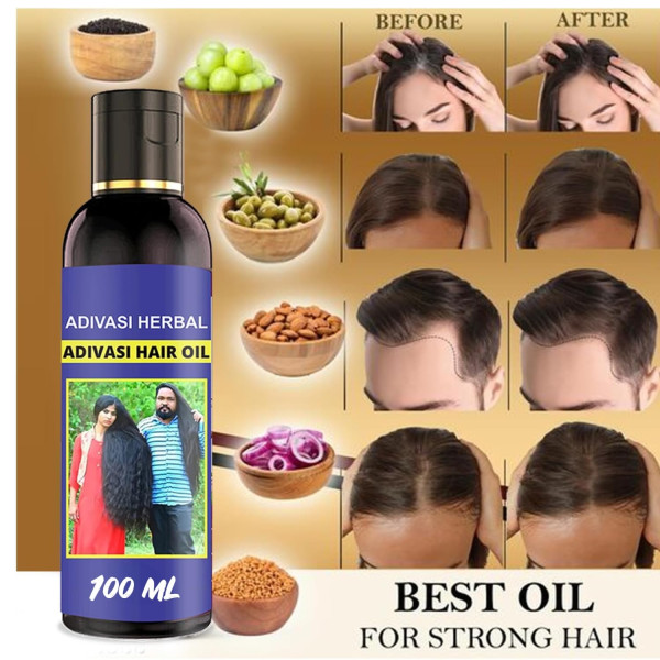 GR-Adivasi Herbal Hair Oil 100ml [Low Budget Product]