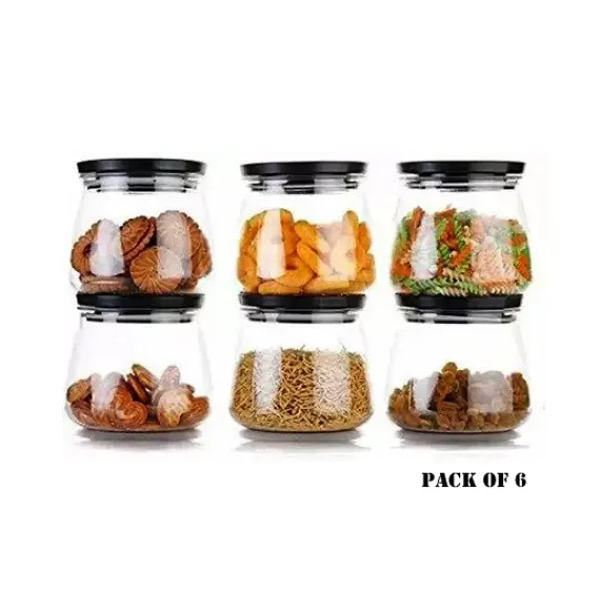 GR-900ml Set of 6 Air-Tight Container Jars for Kit...