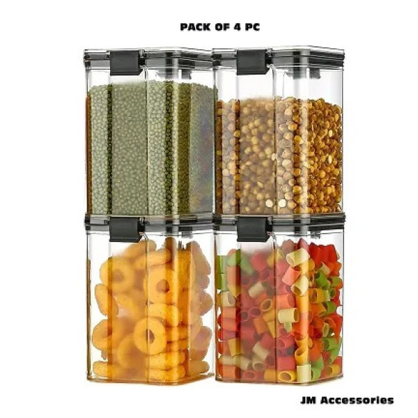 GR-Airtight Kitchen Storage Containers Set - 1100 ML (Pack of 4) [Low Budget Product]