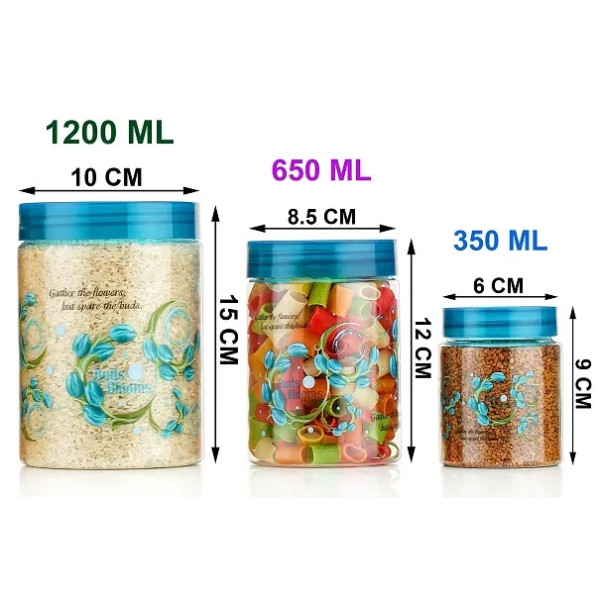 GR-100% Unbreakable Air Tight Kitchen Plastic Storage Containers - Pack of 24 (Sea Green) [Premium Product]