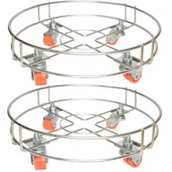 GR-Stainless Steel Cylinder Trolley with Wheels - ...