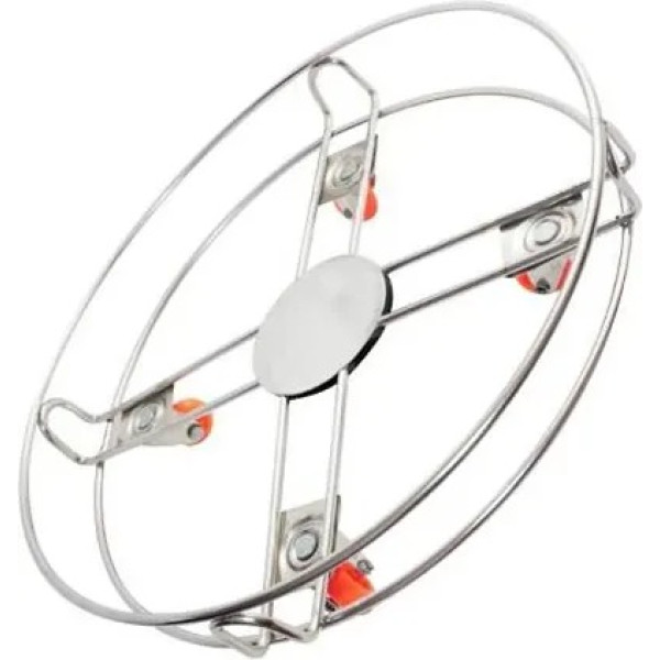 GR-Stainless Steel Cylinder Trolley with Wheels - Flexible LPG Cylinder Stand [Low Budget Product]