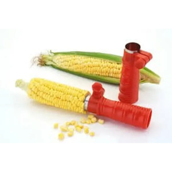 GR-Plastic and Stainless Steel Sweet Corn Cutter/Extractor/Peeler (Red and Multicolor) [Low Budget Product]