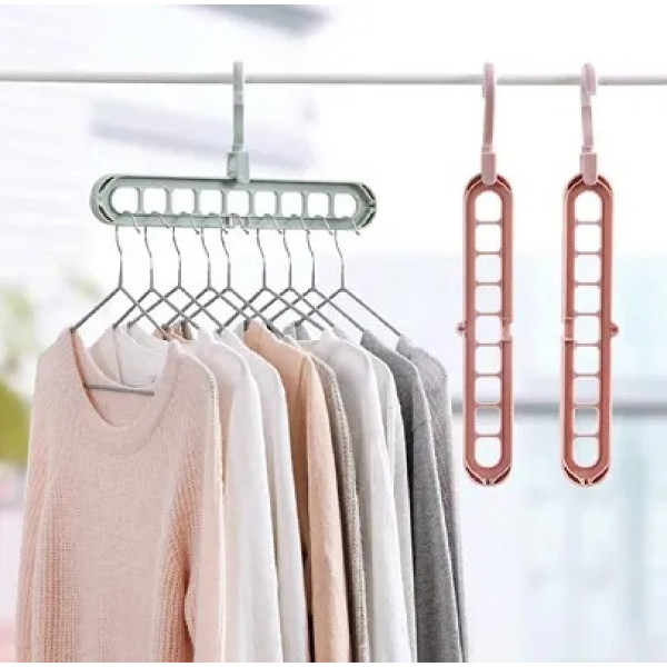 GR-Kitchen4U 360-Degree Clothes Hanger Holder (Pack of Three, Colors May Vary) [Low Budget Product]