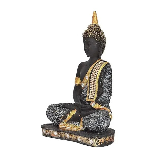GR-Polyresin Sitting Buddha Idol Statue: Elegant Showpiece for Home Decor and Gifts [Low Budget Product]