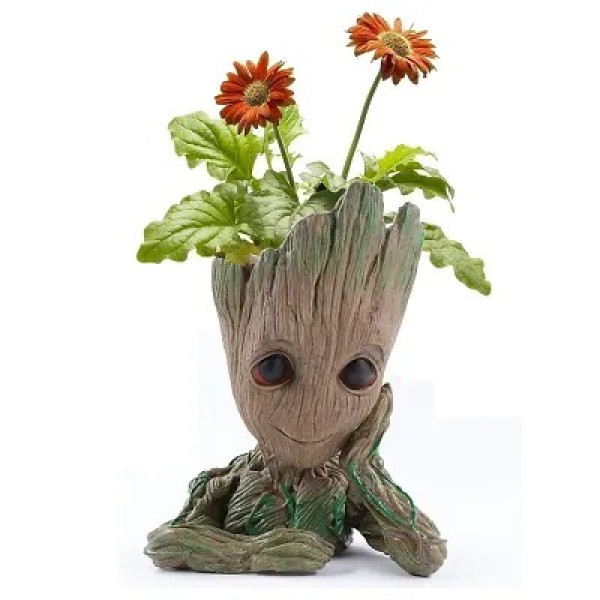 GR-Classic Super Hero Multi-Function Showpiece – Flower Pot, Pen Holder, Keychain, and Action Figure [Low Budget Product]