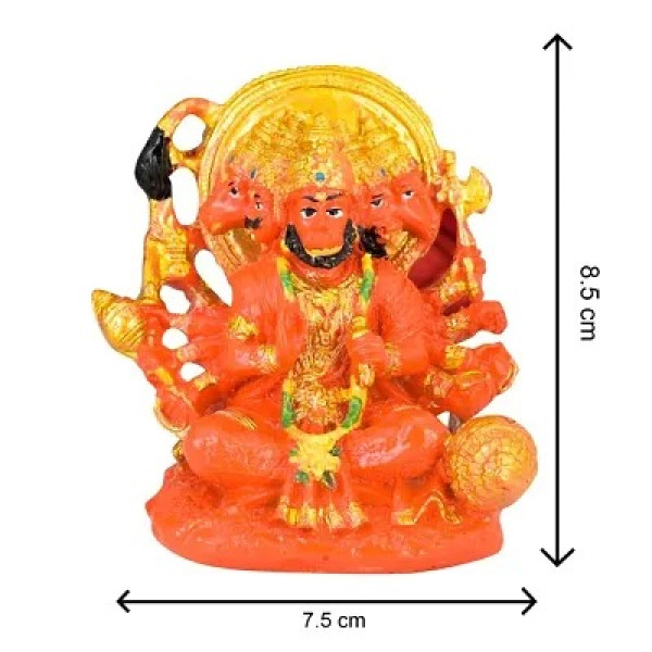 GR-Panchmuki Hanuman Ji Idols For Car Dashboard Of...