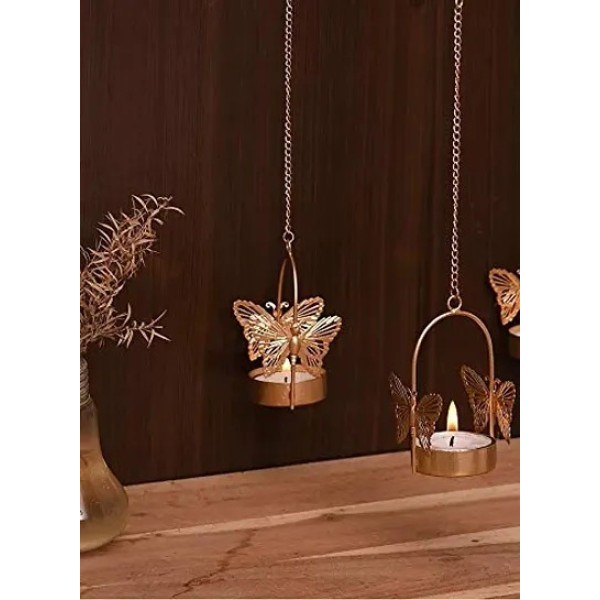 GR-Butterfly Tealight Candle Holder Set for Diwali, Christmas, and Party Decorations [Low Budget Product]