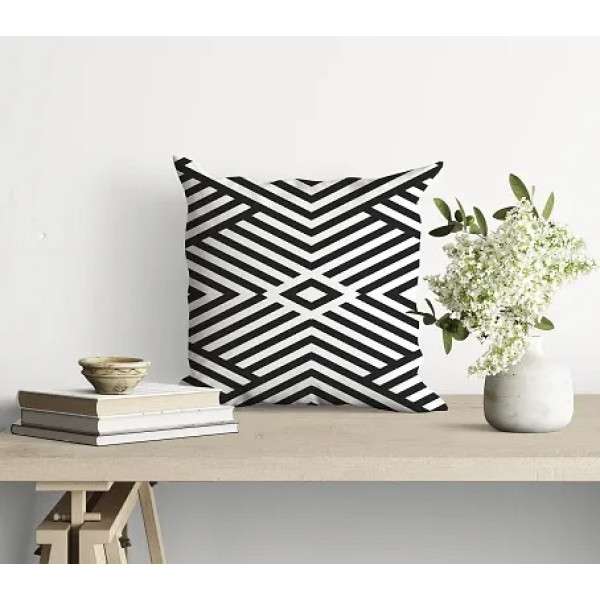 GR-Stylish Polycotton Printed Cushion Cover, Pack of 5 [Low Budget Product]