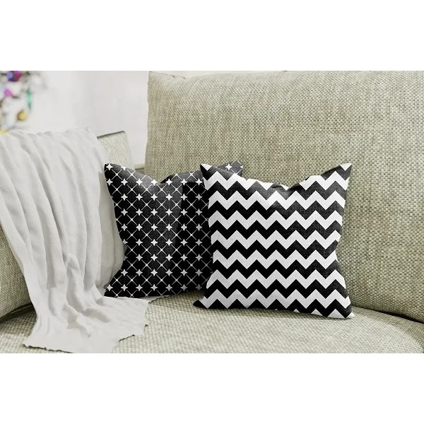GR-Stylish Polycotton Printed Cushion Cover, Pack of 5 [Low Budget Product]