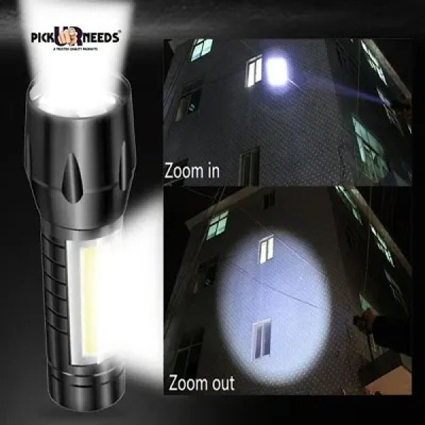 GR-Waterproof Torchlight LED 2in1, 3 Modes Waterproof Rechargeable LED [Low Budget Product]