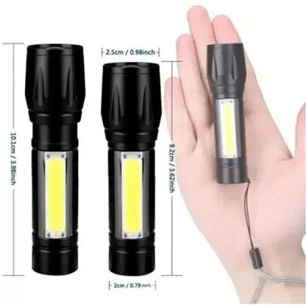 GR-Waterproof Torchlight LED 2in1, 3 Modes Waterproof Rechargeable LED [Low Budget Product]