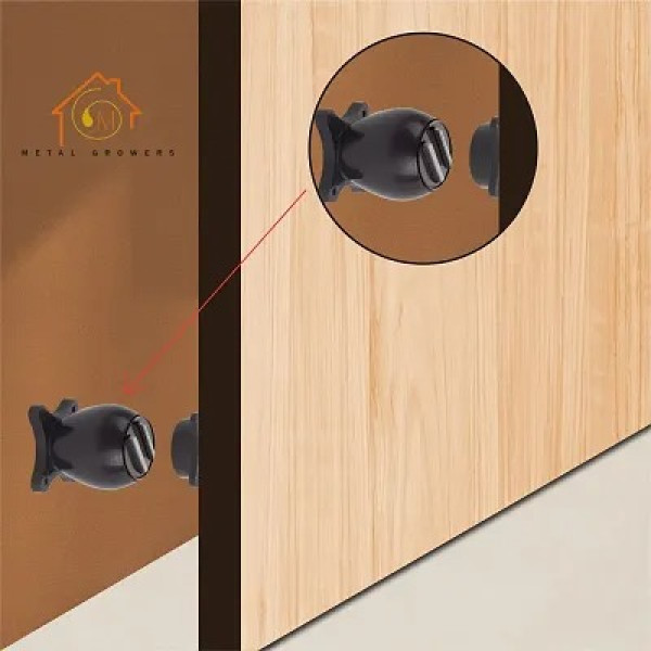 GR-Metal Growers 3 Inch Magnetic Door Stopper | Brown Finish | Magnetic Door Stopper Pack of 2 [Low Budget Product]