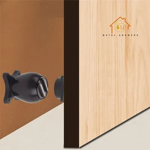 GR-Metal Growers 3 Inch Magnetic Door Stopper | Brown Finish | Magnetic Door Stopper Pack of 2 [Low Budget Product]
