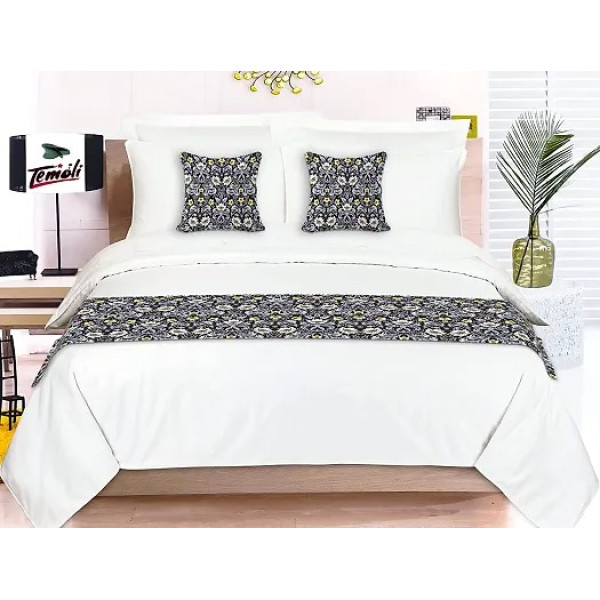 GR-Bed Runner with Reversible Cushion Cover Decorative Scarf for Bedroom Hotel Wedding Room [Low Budget Product]