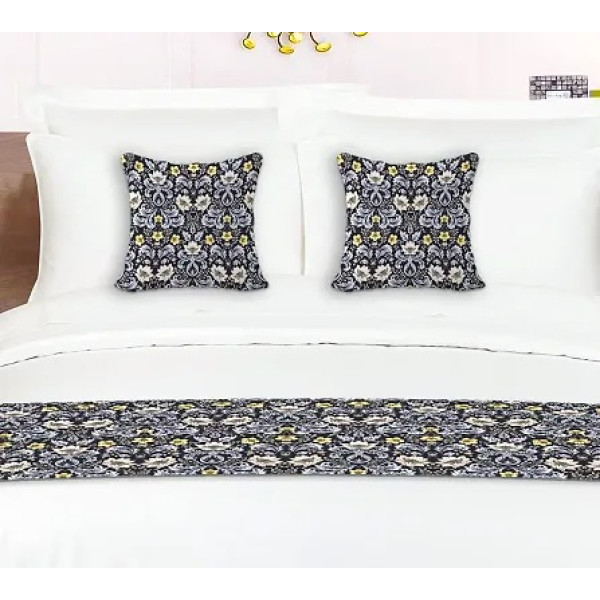 GR-Bed Runner with Reversible Cushion Cover Decorative Scarf for Bedroom Hotel Wedding Room [Low Budget Product]