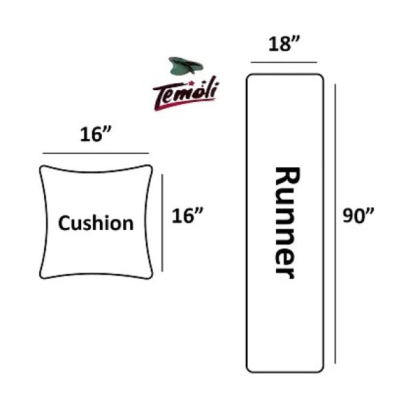 GR-Bed Runner with Reversible Cushion Cover Decorative Scarf for Bedroom Hotel Wedding Room [Low Budget Product]