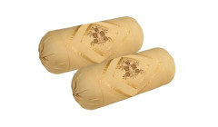 GR-Attractive Cotton Mustard Bolster Cushion Cover...