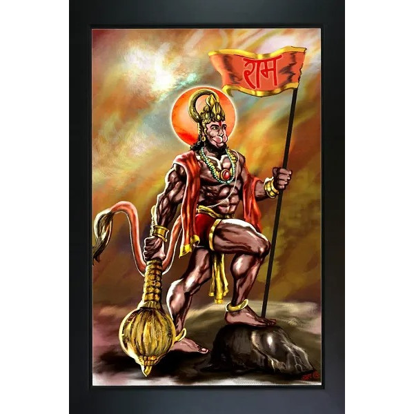 GR-Rv Sales Bajrang Bali Hanuman Ji Religious Fram...