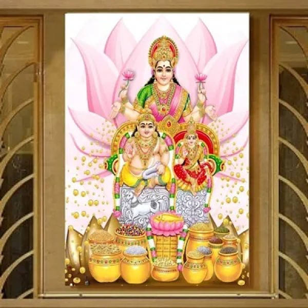 GR-Best Wall Sticker Laxmi Mata And Kuber Maharaj ...