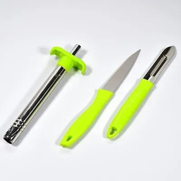 GR-Stainless Steel Kitchen Lighter Knife And Peeler Multicolor [Low Budget Product]