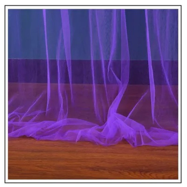 GR-Regal Radiance: Purple Backdrop Tulle Net Curtain Set - Transform Your Celebrations [Low Budget Product]