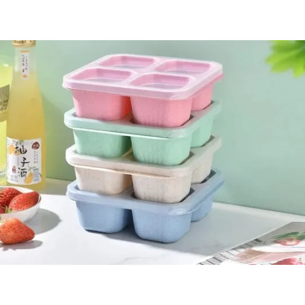 GR-Reusable 4-Compartment Snack Containers for Kid...