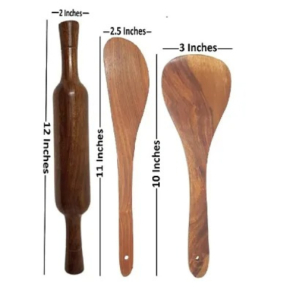GR-Sustainable Style: 7-Piece Wooden Cutlery Set for Eco-Conscious Dining [Low Budget Product]