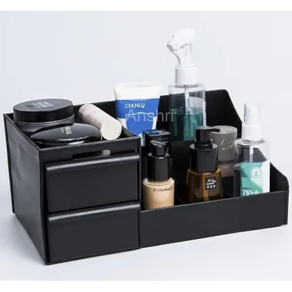 GR-Makeup Desk Cosmetic Storage Box Organizer with Drawers [Low Budget Product]