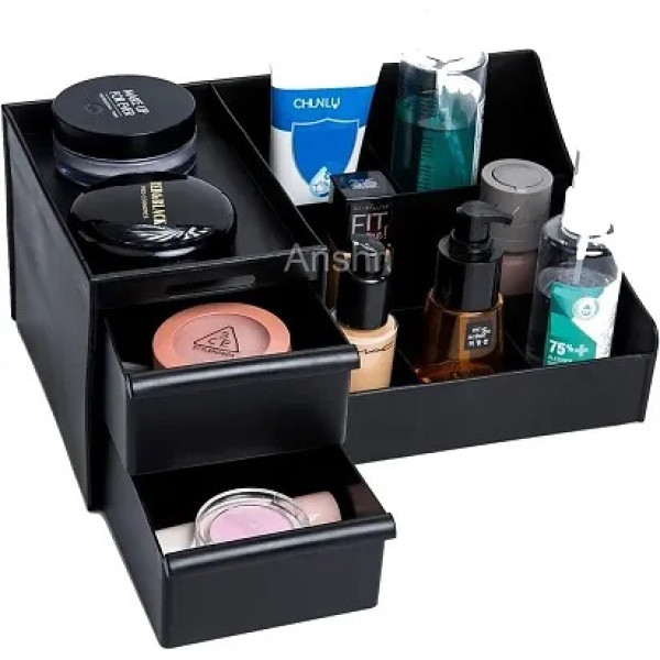 GR-Makeup Desk Cosmetic Storage Box Organizer with...